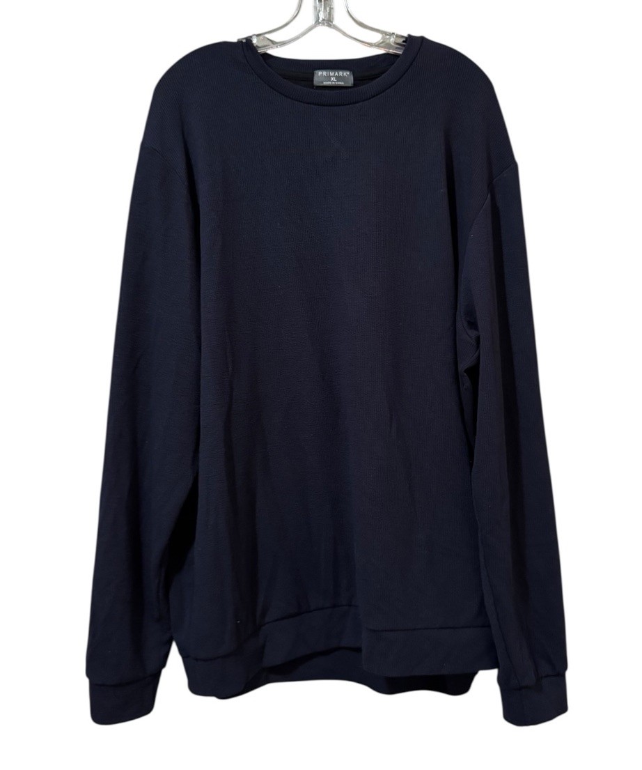 PRIMARK Men Size XL Loungewear Long Sleeve Shirt Knit Athleisure Casual Relaxed