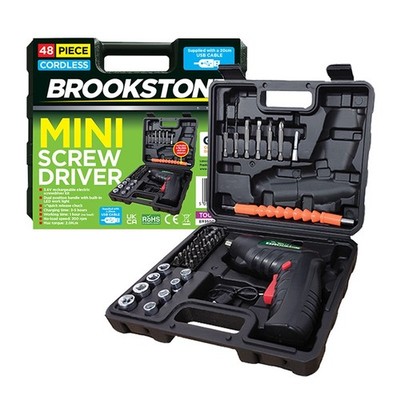BROOKSTONE Mini Schraubendreher USB wiederaufladbar - 48 Stück