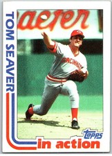#31 Tom Seaver, Cincinnati Reds 1982 Topps In Action Base