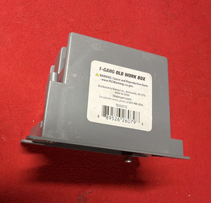 Wallsmart WMB-227D 1-Gang Old Work Gray Plastic Rectangular Wall Box