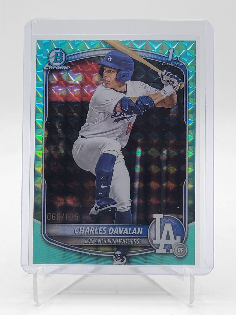 CHARLES DAVALAN 2025 BOWMAN CHROME DRAFT 1ST AQUA GEOMETRIC /125 Q5547