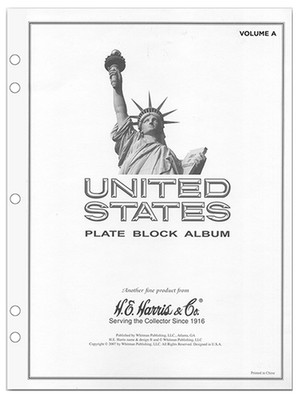 HE Harris US Plate Block Album Pages Vol. A: 1901-1963 Acid-Free Supplement