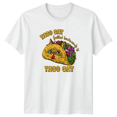 T-Shirt Taco Katze rückwärts buchstabiert ist lustig Katze Taco Futter Tier Geburtstag