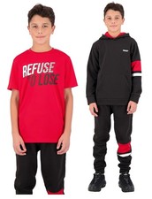 3 Piece Boys Jogger Set and Tee Shirt - Fleece Hoodies Sweatpants and T-Shirt...