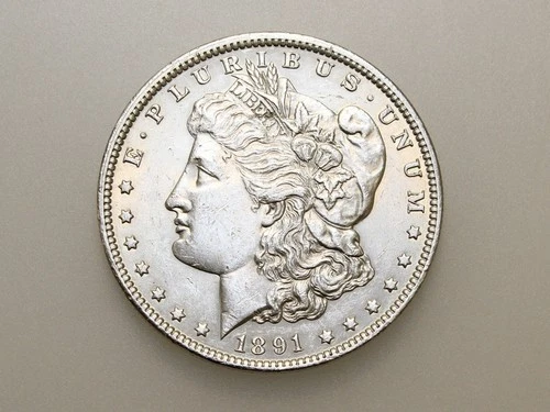 1891-P $1 MORGAN SILVER ONE DOLLAR CH/GEM BU