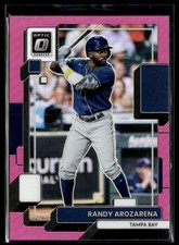 2022 Donruss Optic #117 Randy Arozarena Pink Prizm Rays Baseball Card 1803N