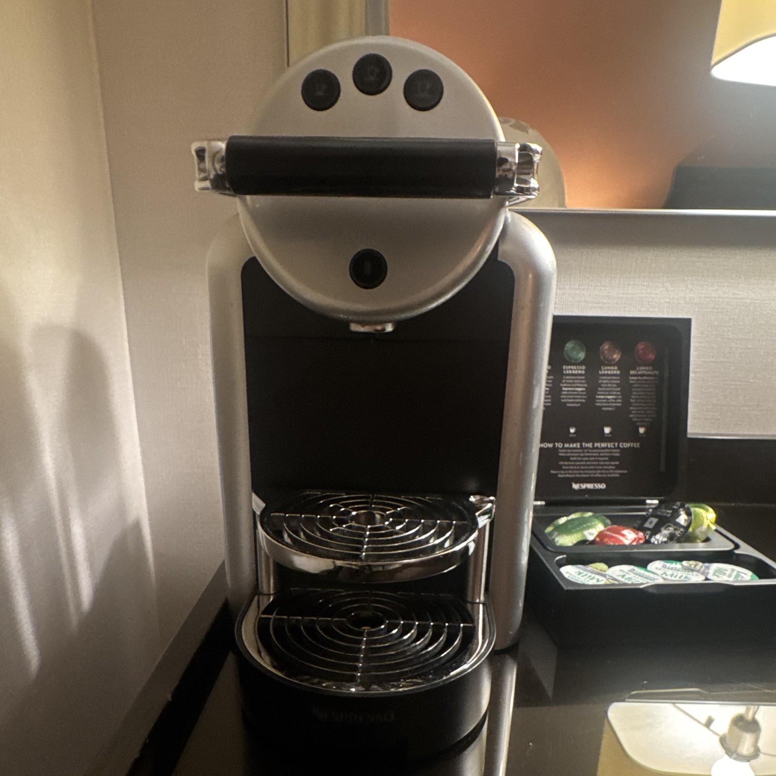 Nespresso Pixie Capsule Coffee Machine 19 Bar 25 Sec 0.7L Silver/Black