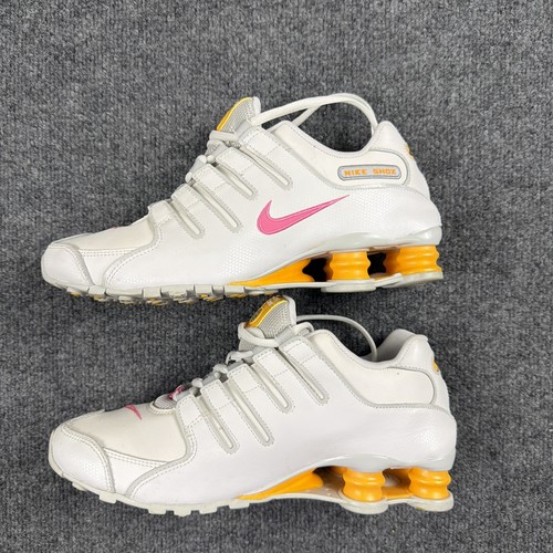 Nike Shox Mujer Talla 9 Blanco Rosa Naranja Zapatos para Correr - Imagen 3 de 9