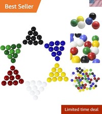 Mega 14mm Solid Glass Marbles - 60 Vibrant Pieces for Chinese Checkers Crafts