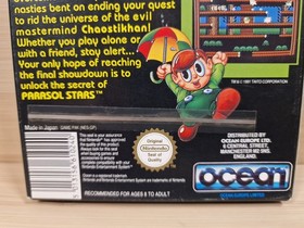 Sistema de entretenimiento Parasol Stars: Rainbow Island II NES Nintendo en caja