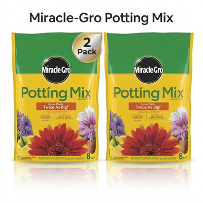#ad 2 Pack Miracle Gro Potting Mix 8 qt – Indoor Outdoor Soil for Potted Plants.. $9.02