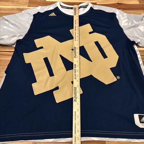 MENS NOTRE DAME ADIDAS BASKETBALL SHOOTING SHIRT 2XL 2013 - Picture 9 of 12