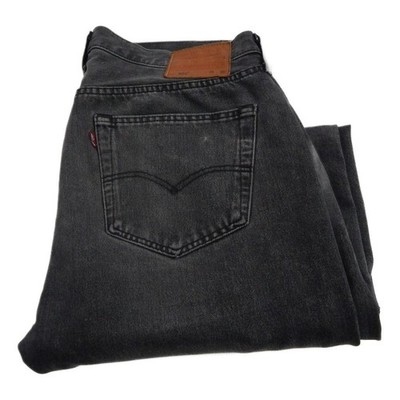 Levi Set 501 Straight Jeans Big E Schwarz Taille 36 Bein 30 W36 L30 Button Fly Q8974