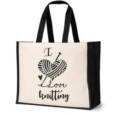 I Love Knitting Tote Bag