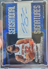 2024-25 Panini Prizm Black- Sensational Karl-Anthony Towns,Blue Shimmer Prizm/25