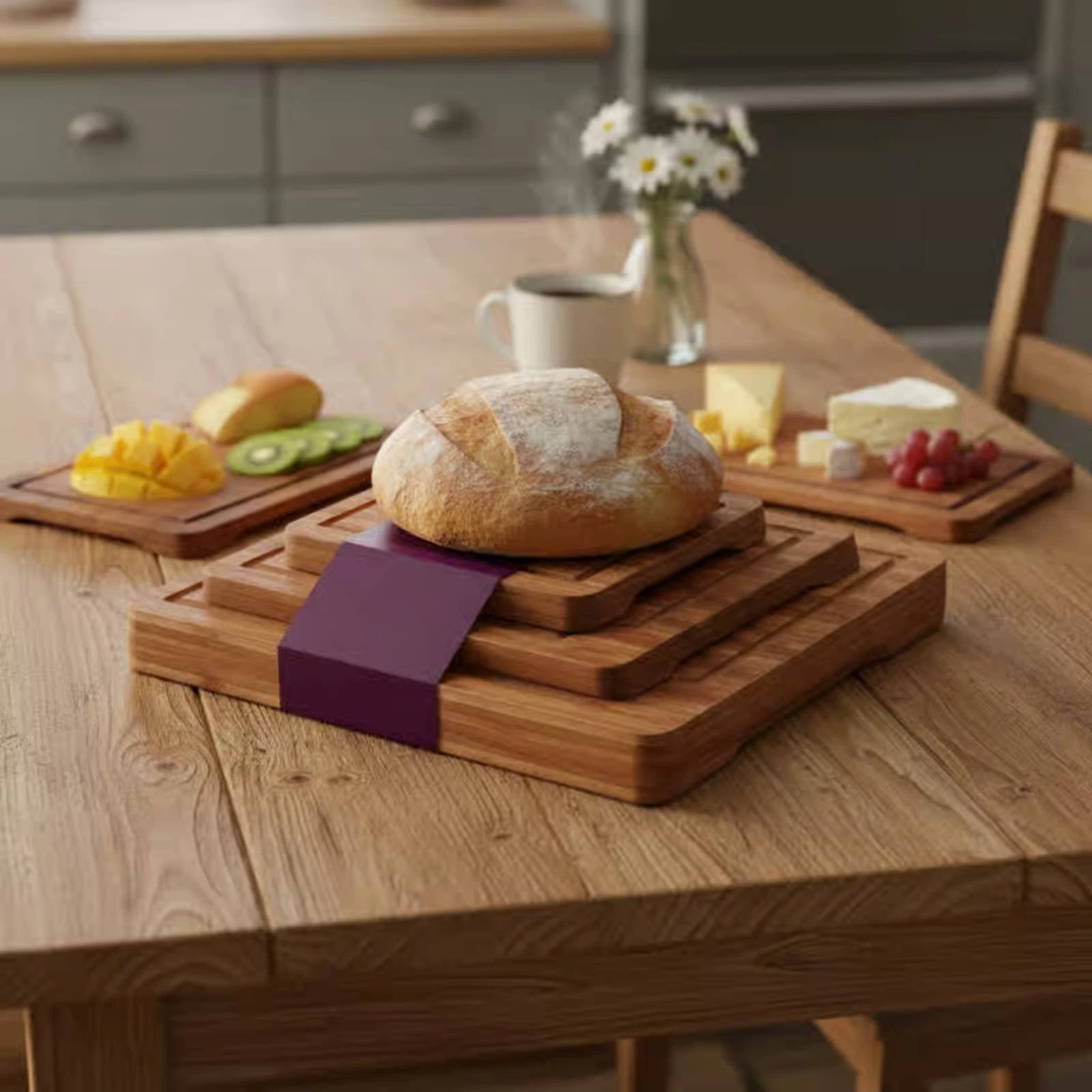 Bamboo Chopping Board Carbonized Bamboo Board Sturdy Duty
