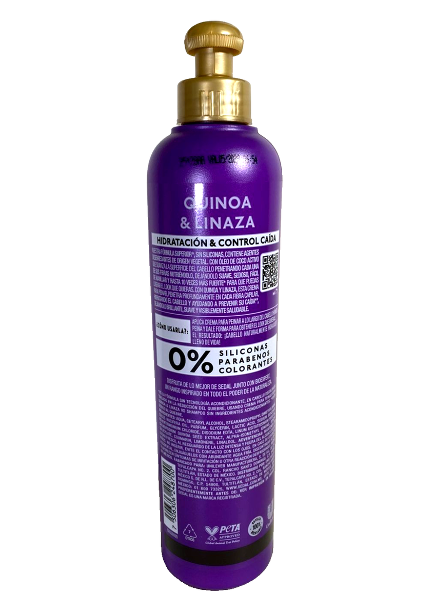 SEDAL Crema Para Peinar/Hair Styling Cream Quinoa & Linaza 300ml