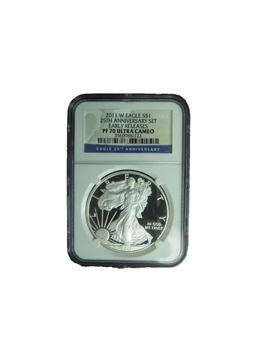 2011-W American Silver Eagle * 25th Anniversary * NGC Graded PF70 Ultra Cameo