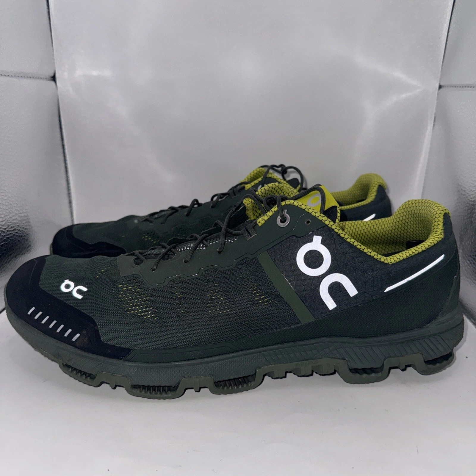 On Running Mens Sz 13 Cloudventure Forest Green Technical Trail Hiking Sneakers