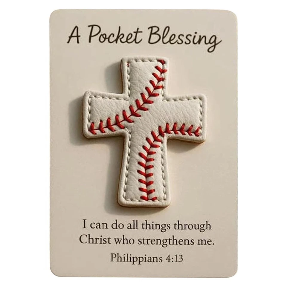 A Pocket Blessing Béisbol Fútbol Softbol Edición Cruzada Hecho a Mano Bolsillo" Foto 4 de 4