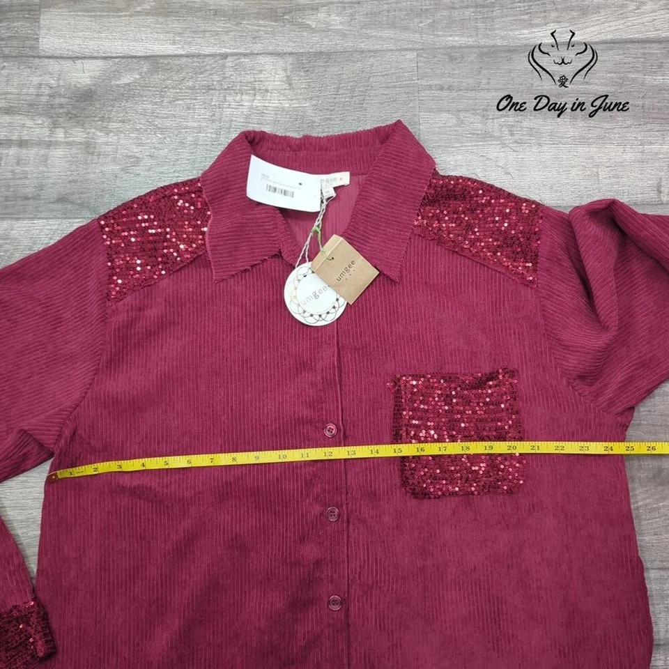 Umgee Sequin Button Front Jacket Size 1XL - Image 4 of 4