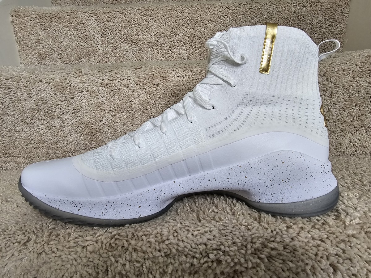 Under Armour 2017 Curry 4 IV Finals White Gold 1298306-102 Sz 16