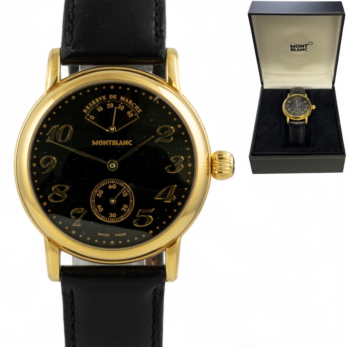 非売品　Mont Blanc オーナメント Montblanc Meisterstuck Reserve de Marche 7003 Gold Tone Steel