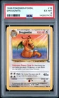 1999 POKEMON FOSSIL #19 DRAGONITE PSA 6 EX-MT