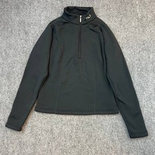Marker Black Fleece Half Zip Pullover Ski Thermal Top Size M Made in USA