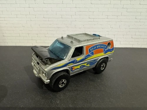 Hot Wheels Baja Breaker Silver Van Made in Hong Kong Vintage 1977