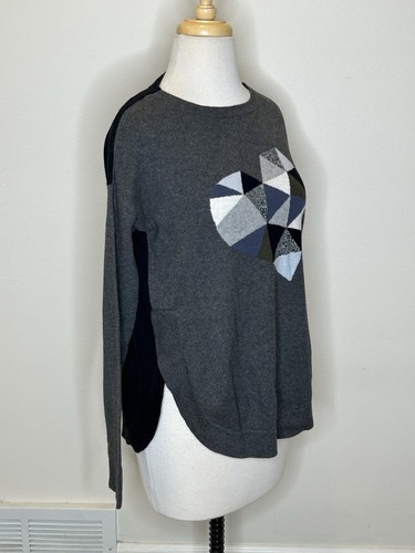 Lisa Todd Heart Pattern Cashmere Blend Sweater Knit Top Size S - Picture 2 of 10