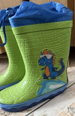 Playshoes Kindergummistiefel DINO grün *Gr. 28* TOP