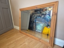 Oak Mirror Large 102 X 74 CM, 40 X 29 Inches. EC.