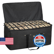 MIYABALA Hay Bale Bag, 44x18x22inch Extra Large Hay Bag with Top Slow Feed Desig