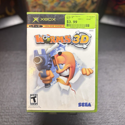 SEGA Worms 3D (Xbox) Strategy Game NTSC-U/C 2003 T-Teen Tested! CIB! 