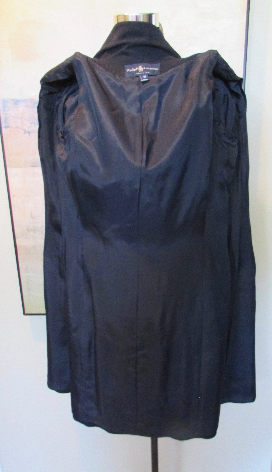 Ralph Lauren Blue Label Navy Wool Military Jacket 3/4 Length USA Size 8 MINT image 7