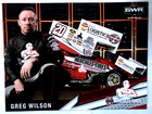 GREG WILSON #20W HERCULES TIRE WORLD OF OUTLAWS 410 DIRT SPRINT CAR POSTCARD — photo 1