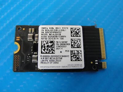 SAMSUNG SSD 512GB×2 Samsung MZ-ALQ5120 512GB M.2 2242 NVME PCIE 3.0 SSD For