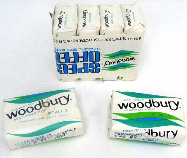 LOT OF 6 VINTAGE WOODBURY FRESH GREEN BAR SOAP eBay
