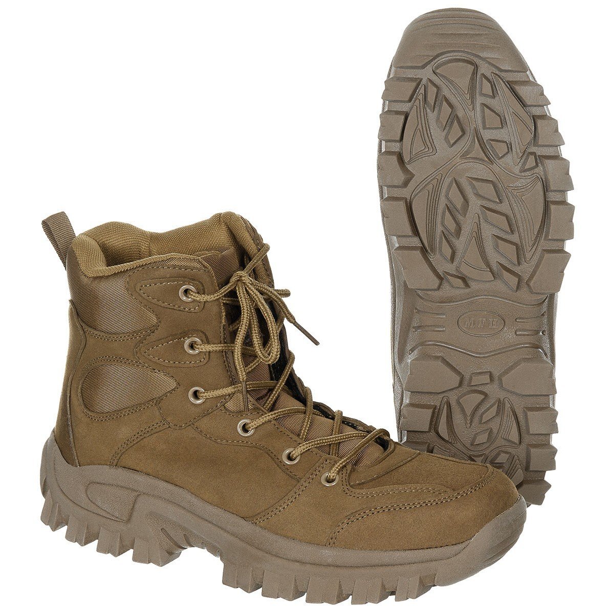 Military Tactical Shoes Trekking Outdoor Mens Boots MFH Commando Coyote Tan