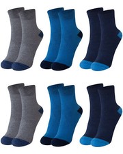 OCERA 6 Paar Thermo Socken für Kinder im Farbmix