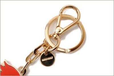 Miu Miu key ring/bag charm PARROT/Parrot TRICK 5TM070 ROSSO/BLUE