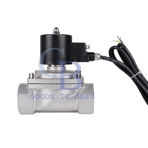 WIC Valve 1/4" NPT 12V DC Stainless Steel Solenoid Valve - Normally Closed, High Pressure (2900 PSI) For Air/Water (2SCE-1/4-12VDC-D-L-1.5)