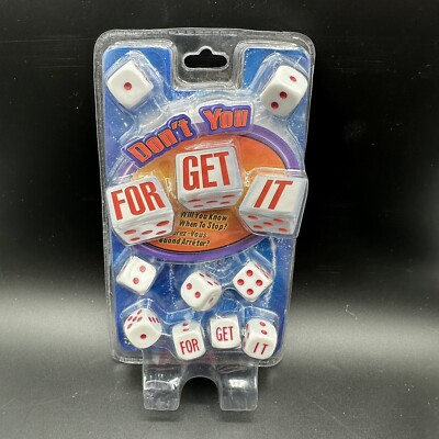Dont You Forget It by Pressman Strategy Dice Game Push Your Luck Sealed NIB