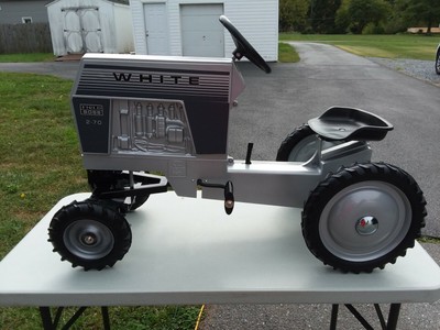 white pedal tractor