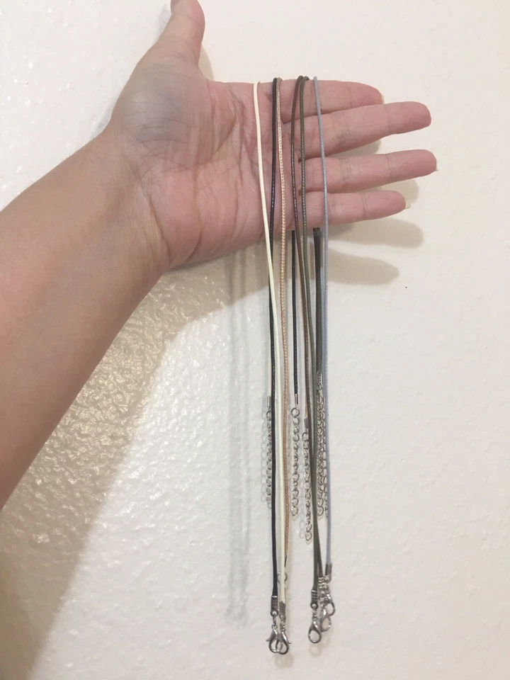 6 Mezcla Multicolor Collar Imitación Cuero Cordones Ajustables Hombre o Mujer Unisex�� Foto 3 de 4