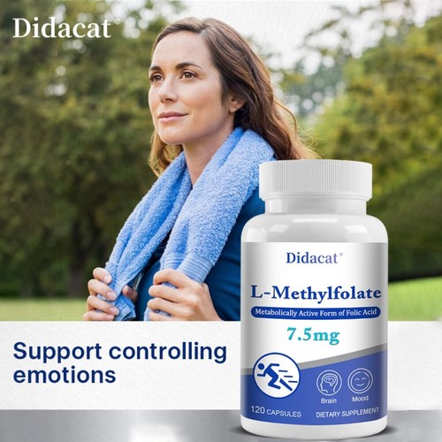 L Methylfolate 7.5 mg 120 Capsules Optimized Activated Folate 5-MTHF Focus Mood - Picture 7 of 9