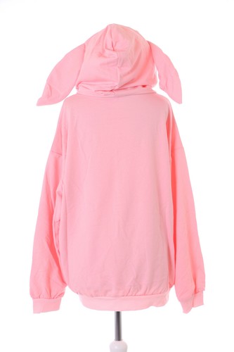 TS-361 Rosa Fragola Coniglio Grafica Felpa con Cappuccio Ohren Pullover Pastello - Foto 6 di 9