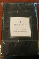 Nautica European Pillow Sham Lansing Stripe Navy Blue Pink 1 Pack NEW