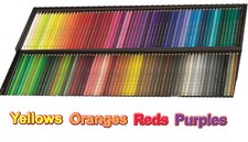 Polychromos Artists' colour pencils - reds, oranges, yellows, purples